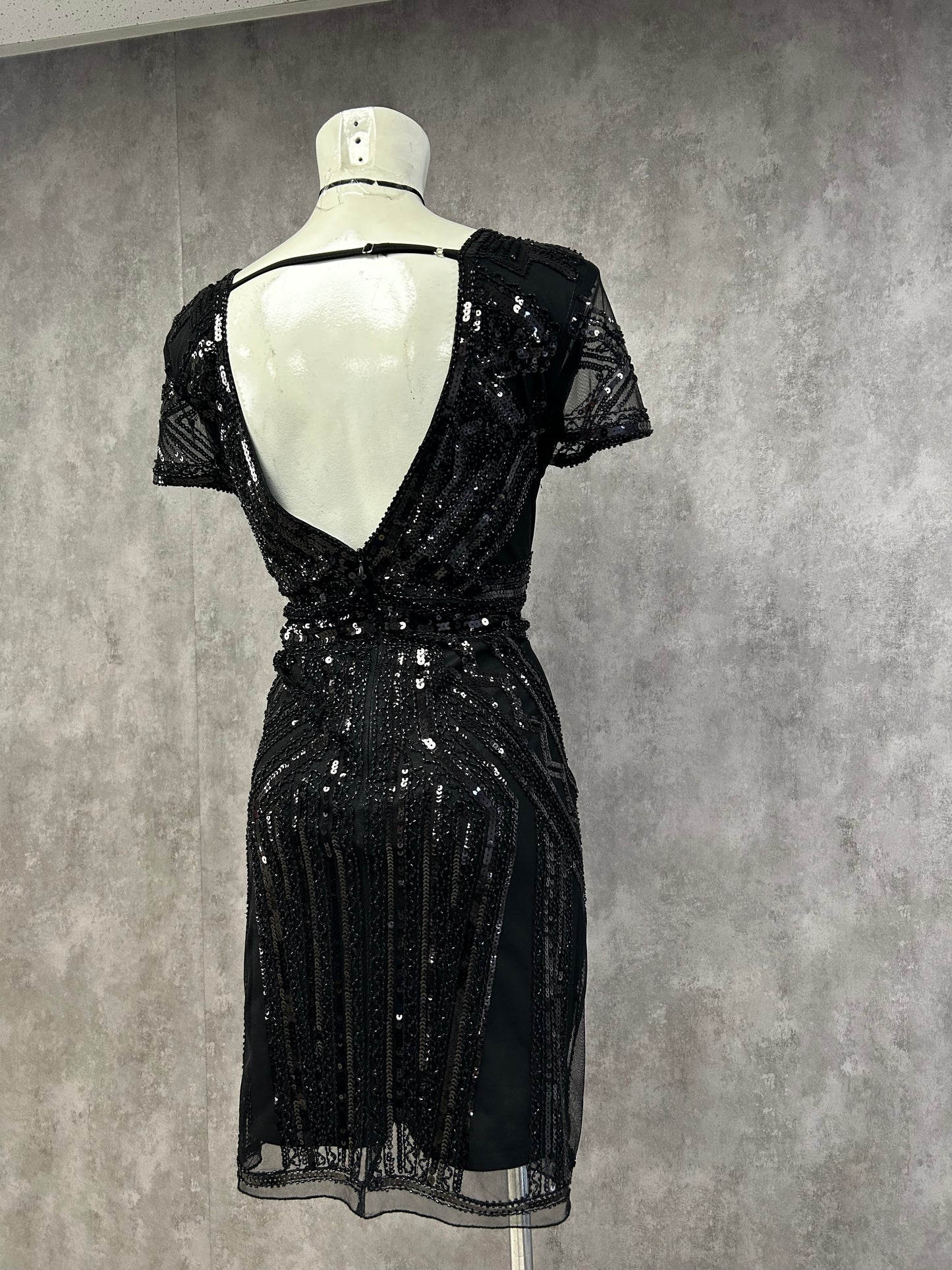 Derhy black sequin dress