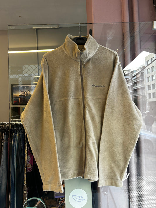 Columbia beige fleece jacket
