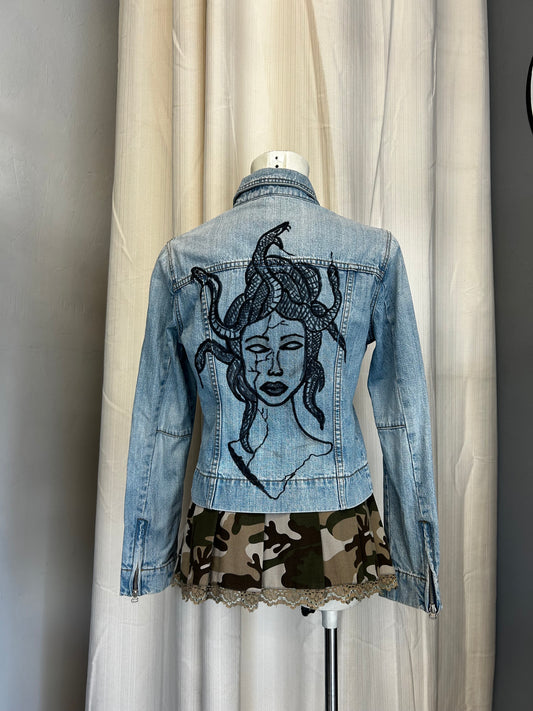 Medusa y2k denim jacket