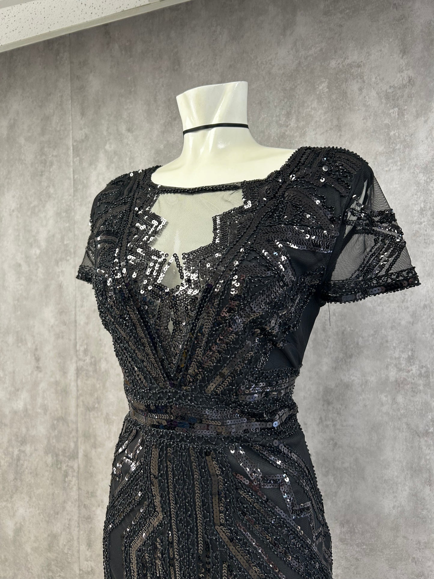Derhy black sequin dress