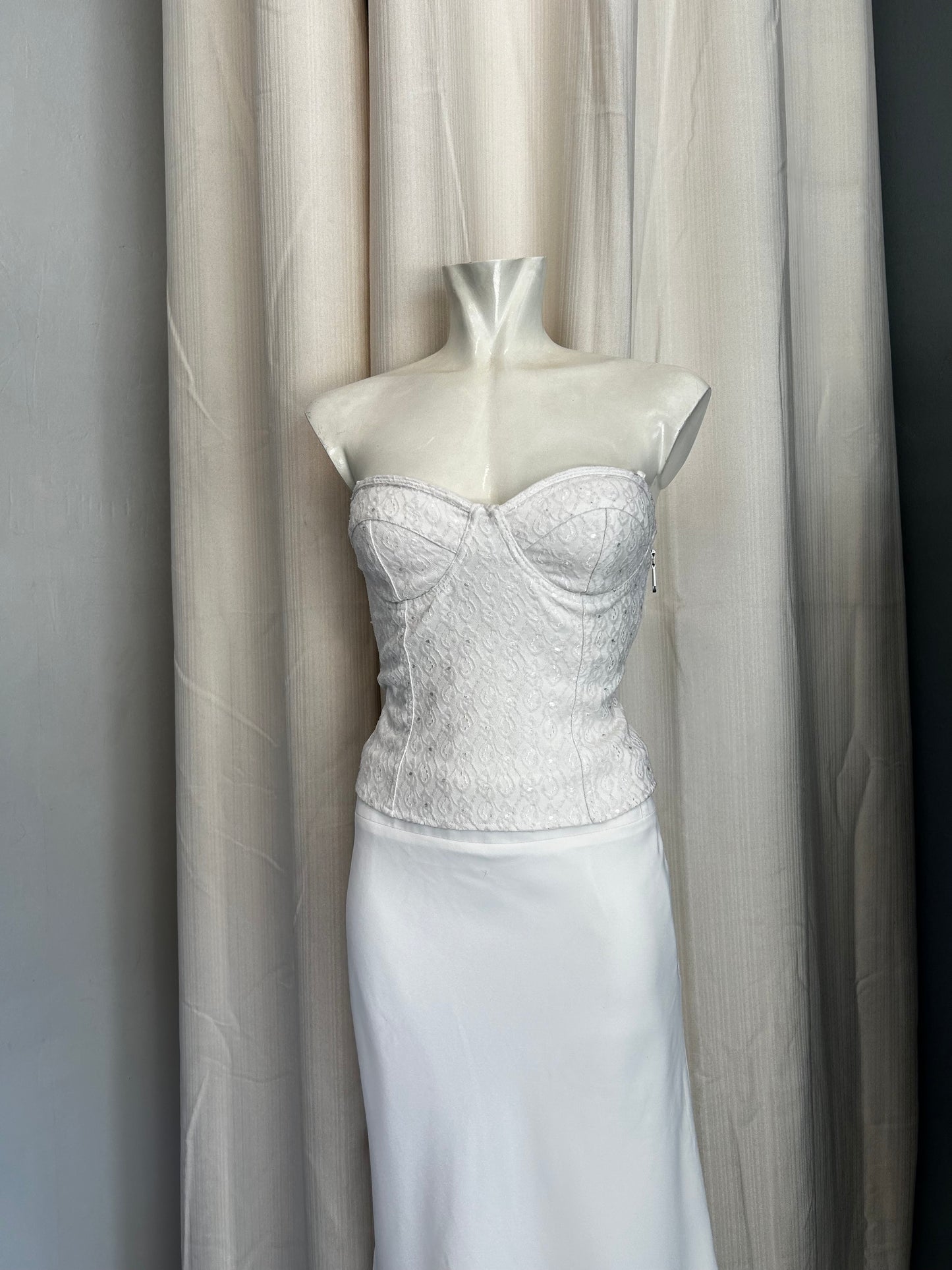 White corset top
