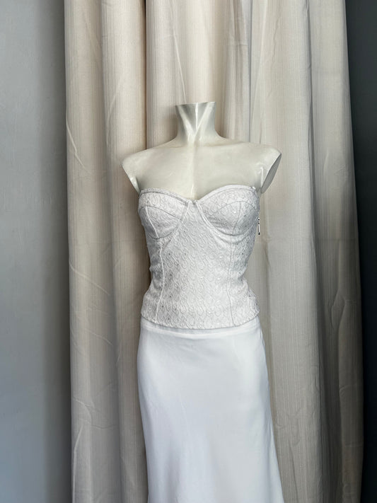 White corset top