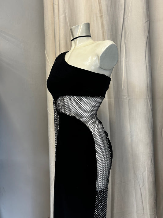 Maxi festive velvet dress