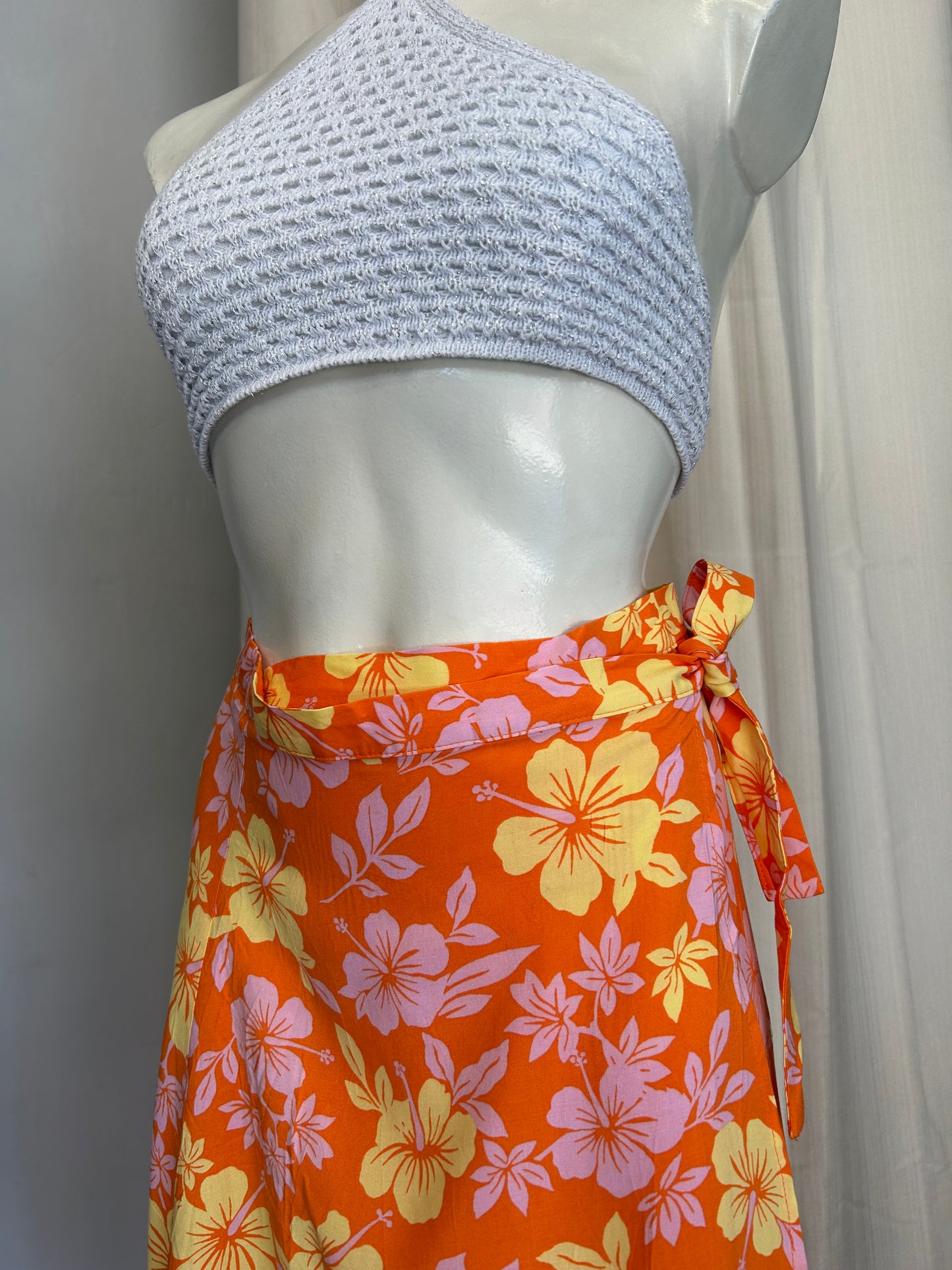Patterned pareo skirt