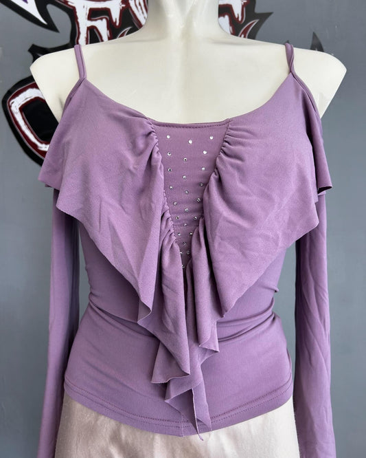 Lilac y2k top