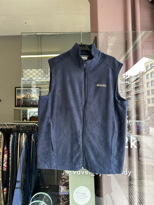 Columbia dark blue vest fleece