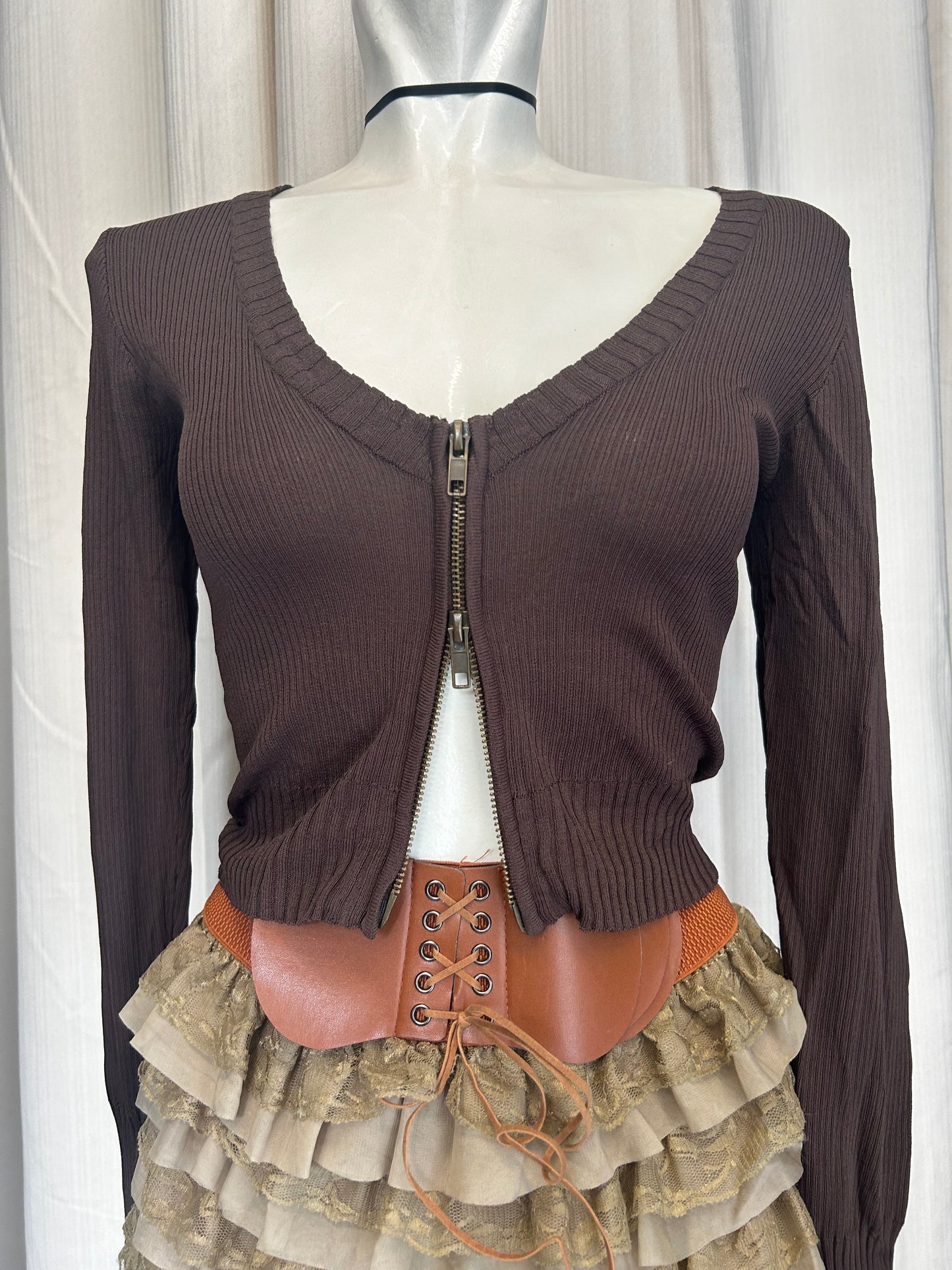 I AM GIA brown cardigan