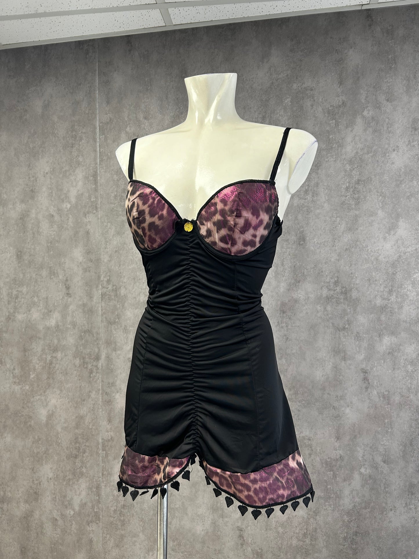 Animal print dark coquette babydoll