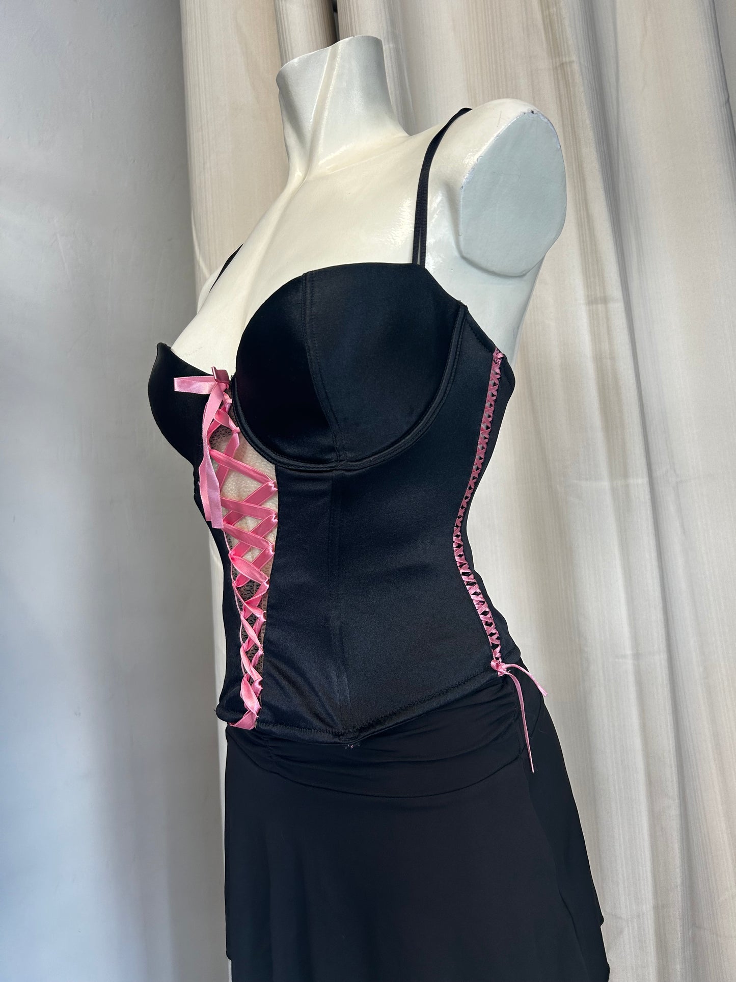 Coquette black corset