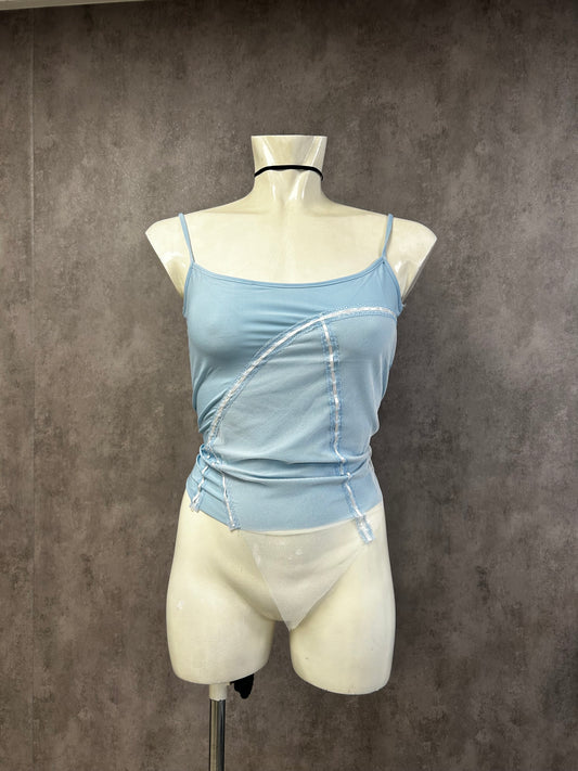 Y2K baby blue tank top