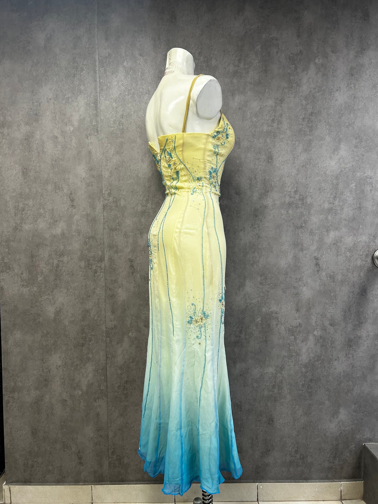 Vintage maxi beaded dress