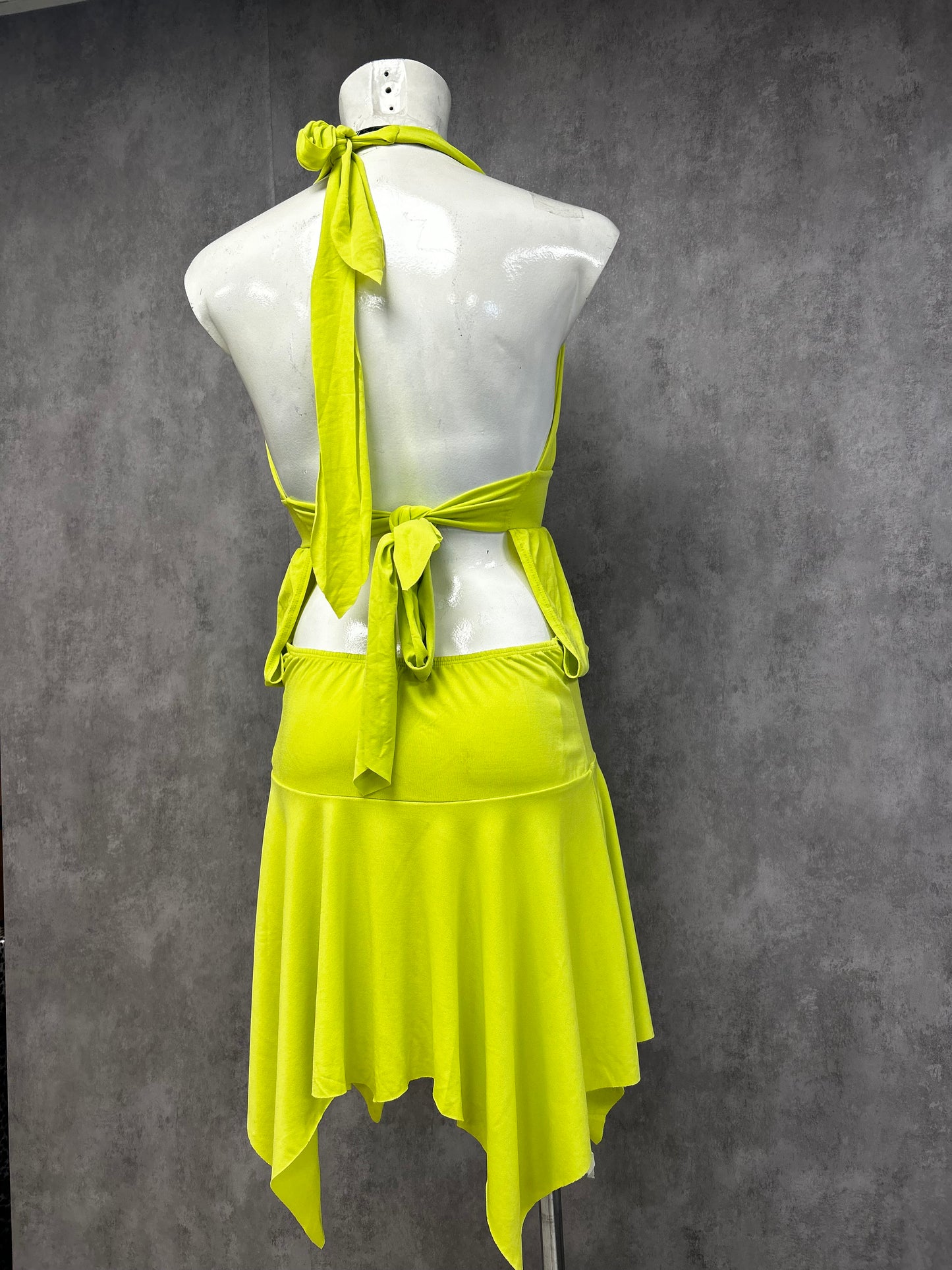Y2K backless mini dress