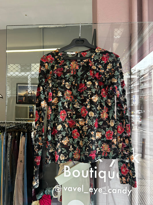 Promod floral mesh top
