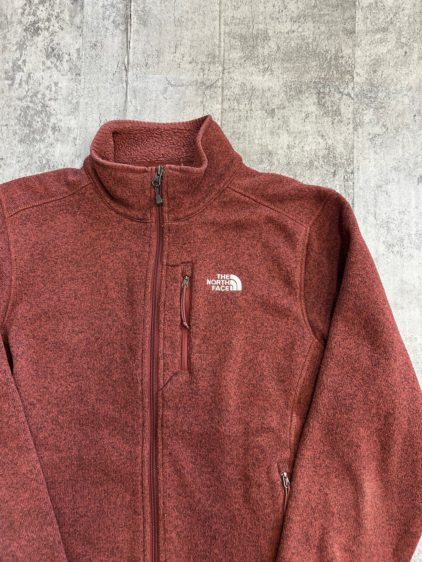 The north face burgundy fleece