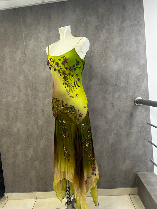 Vintage beaded maxi dress