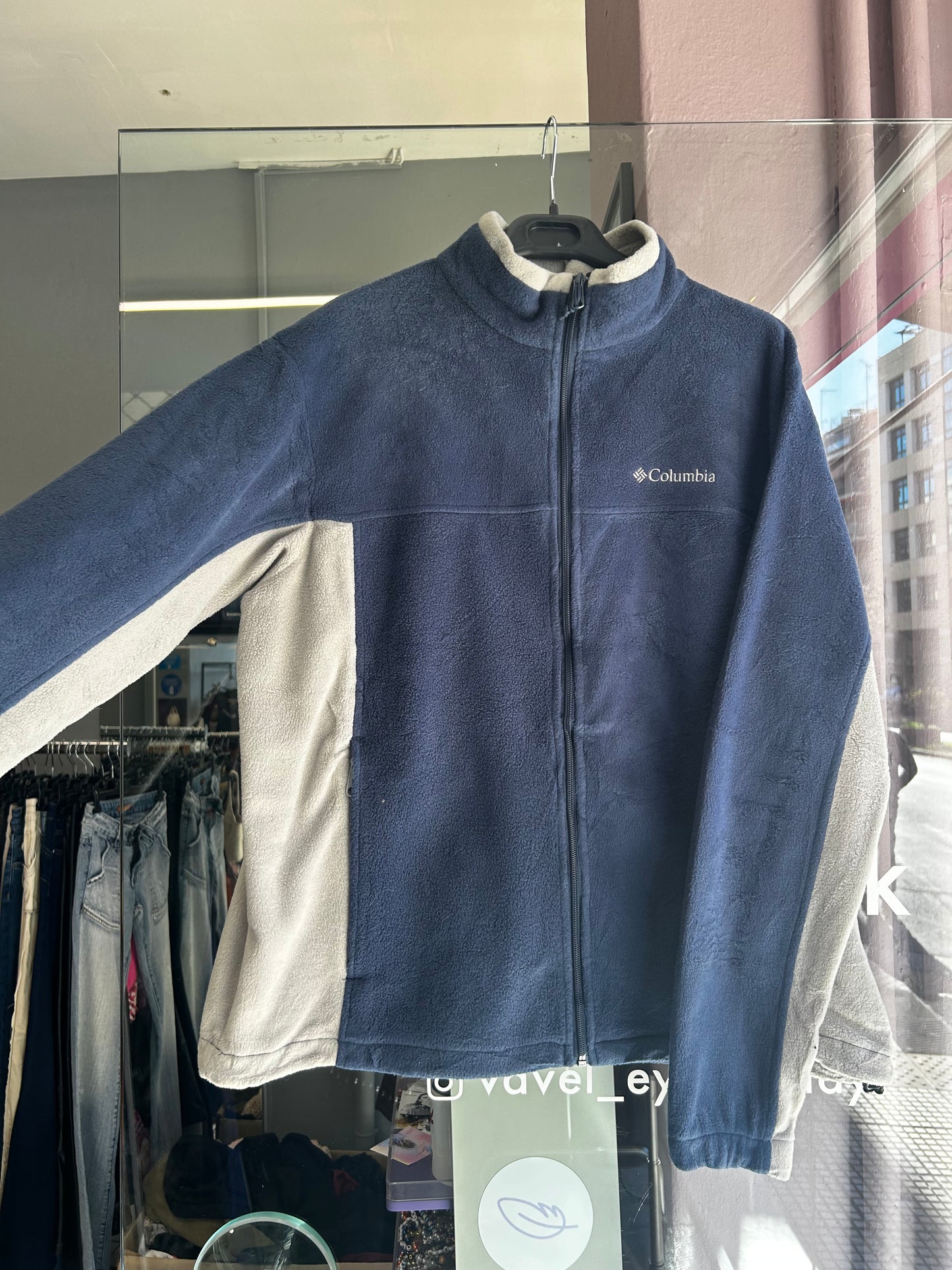 Columbia dark blue fleece jacket