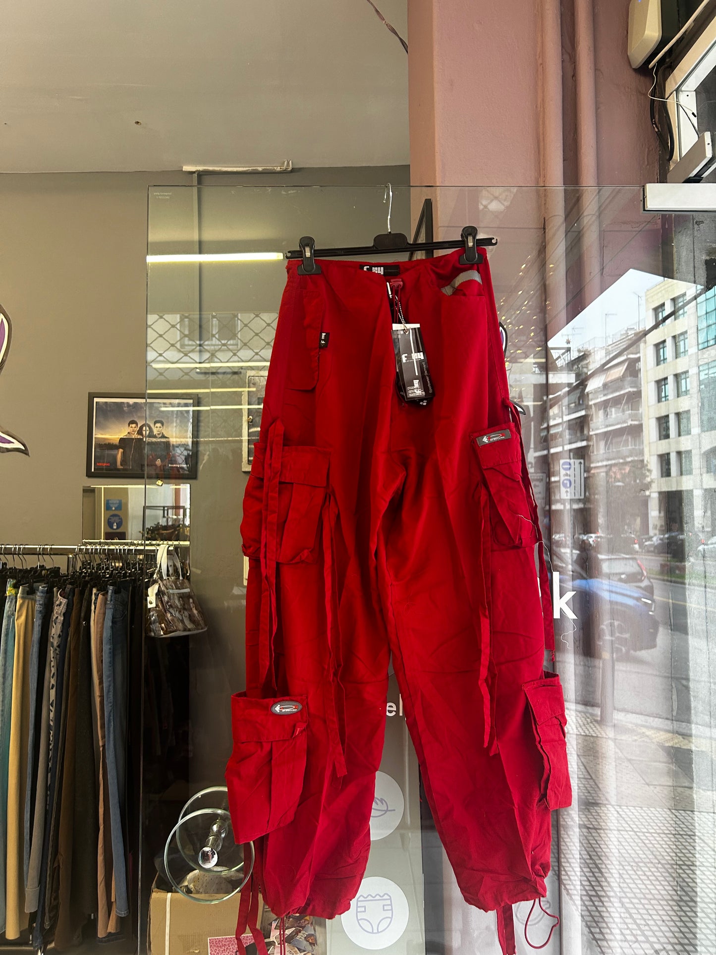 Bad Girl red parachute pants