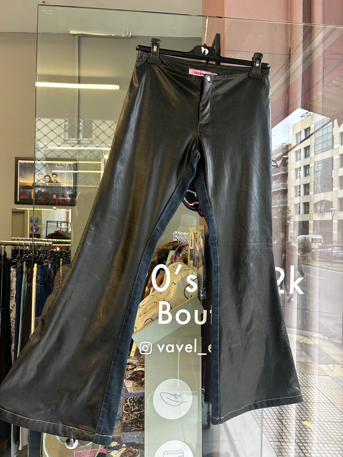 Fishbone low rised leather pants