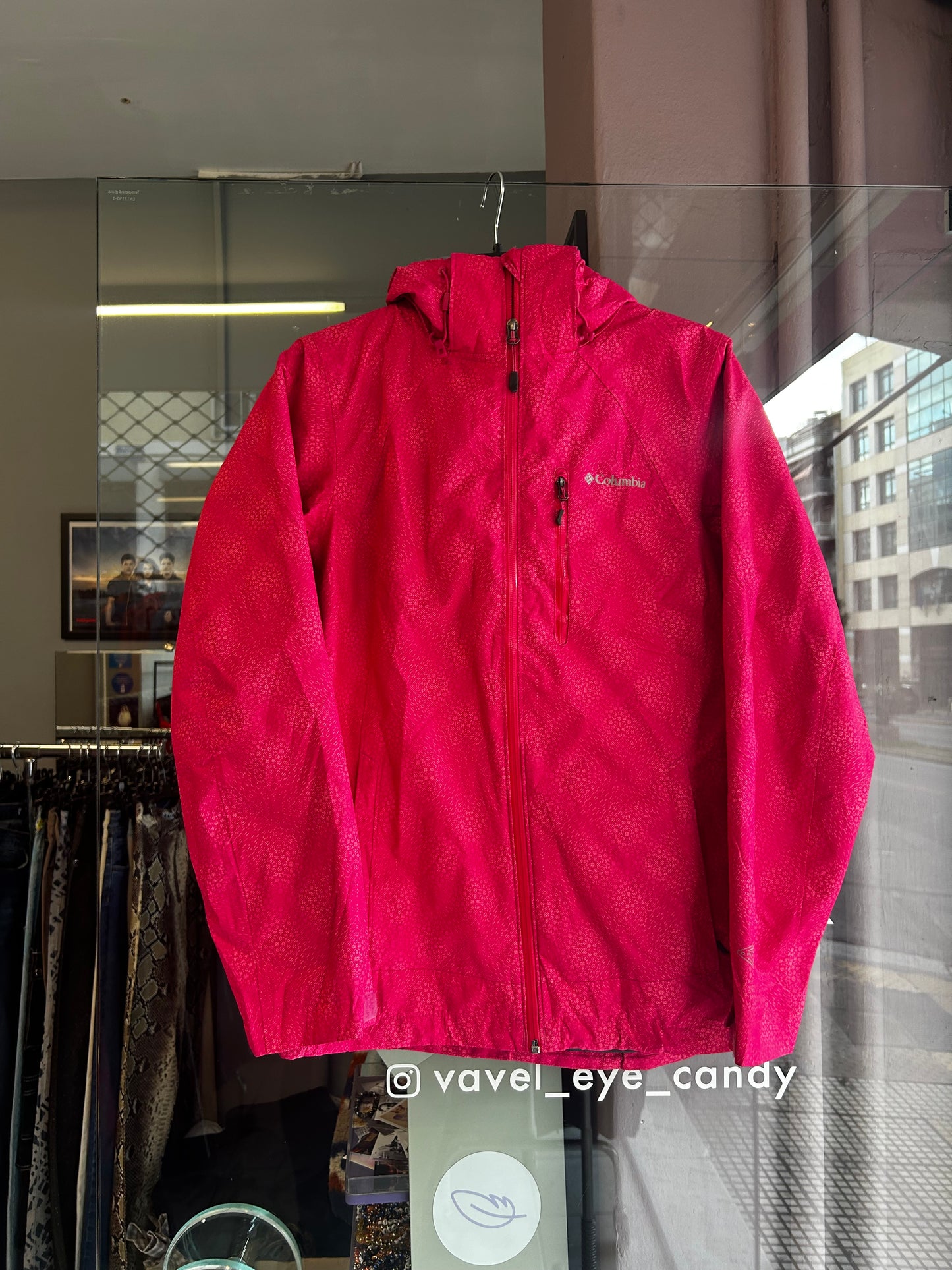 Columbia pink waterproof jacket