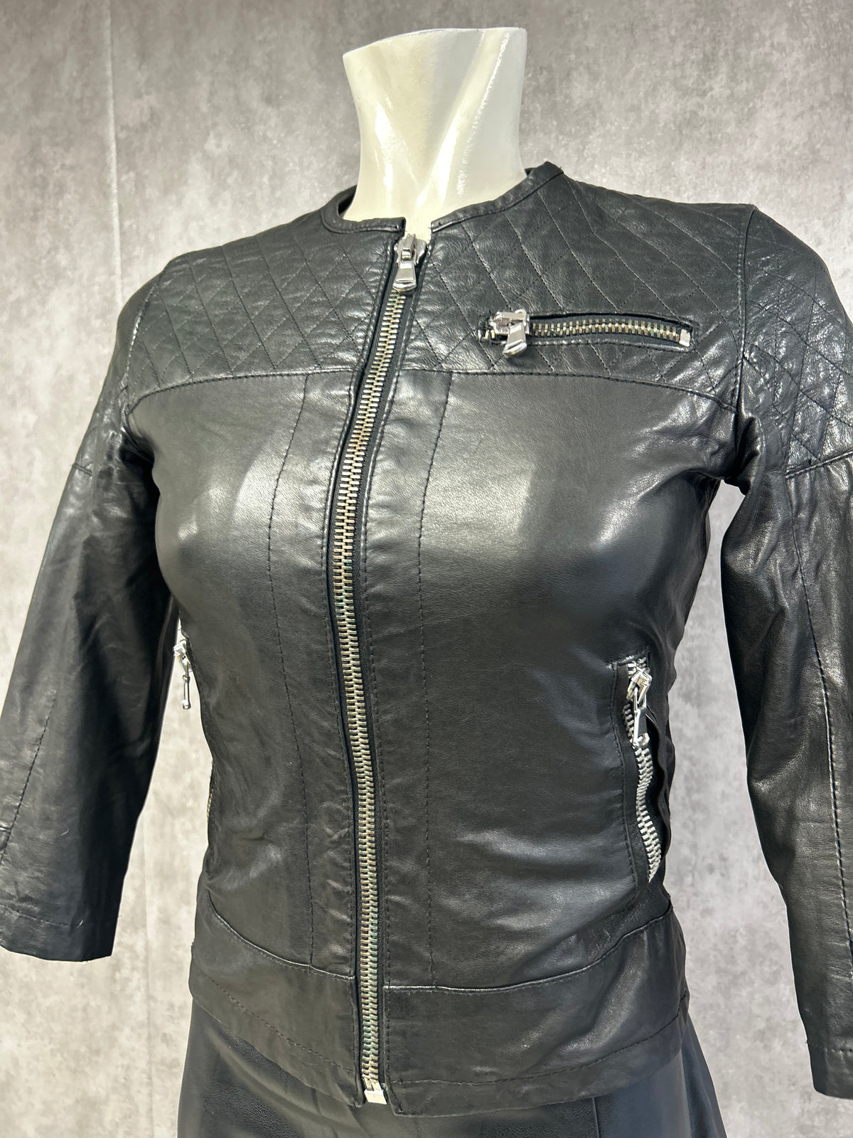 Rococo leather jacket