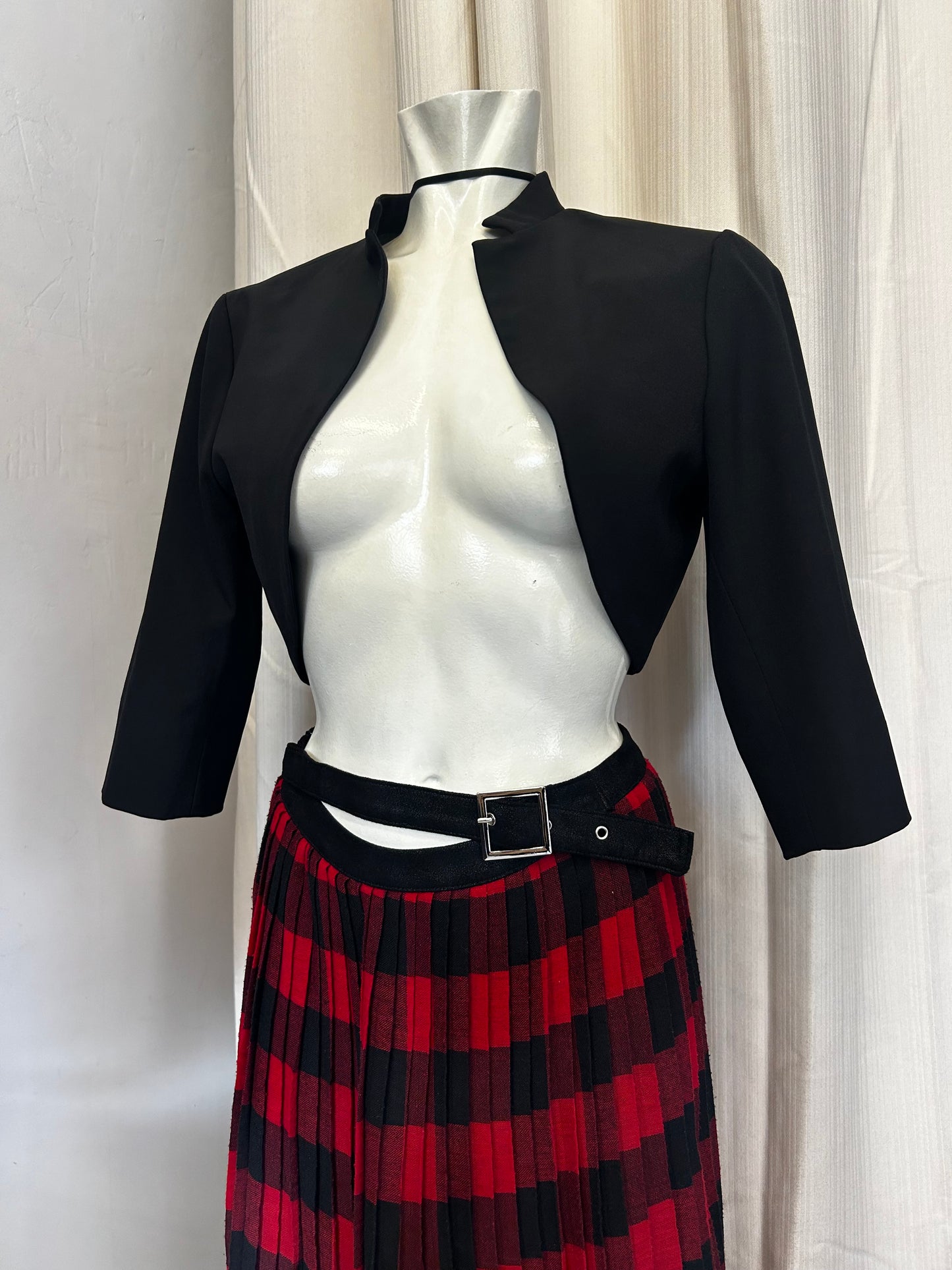 Vintage satin cropped blazer