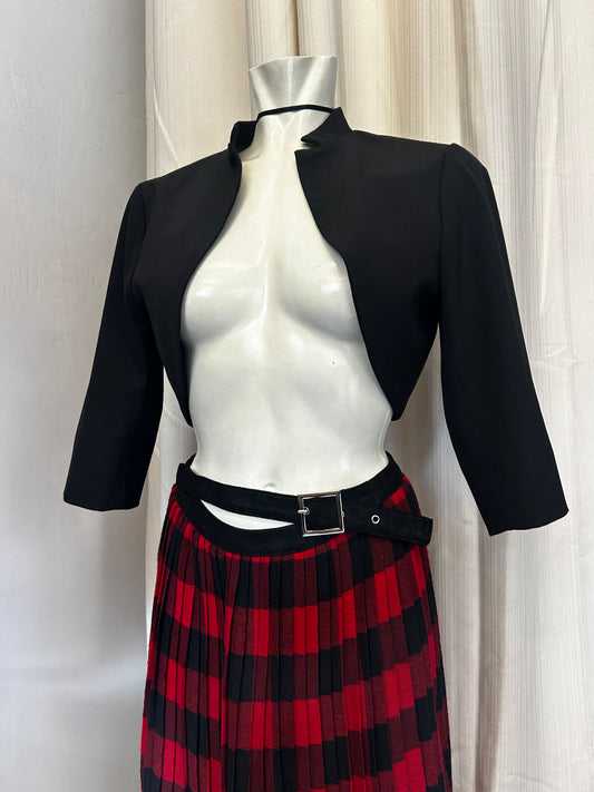 Vintage satin cropped blazer