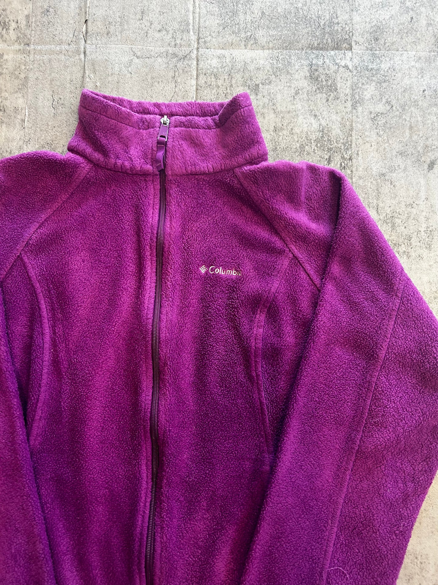 Columbia magenta fleece jacket