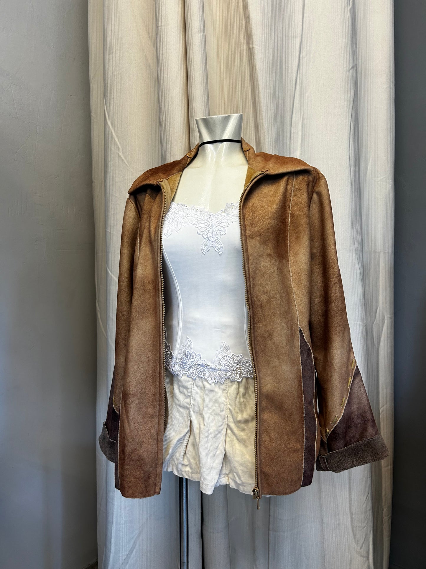 Vintage suede light jacket
