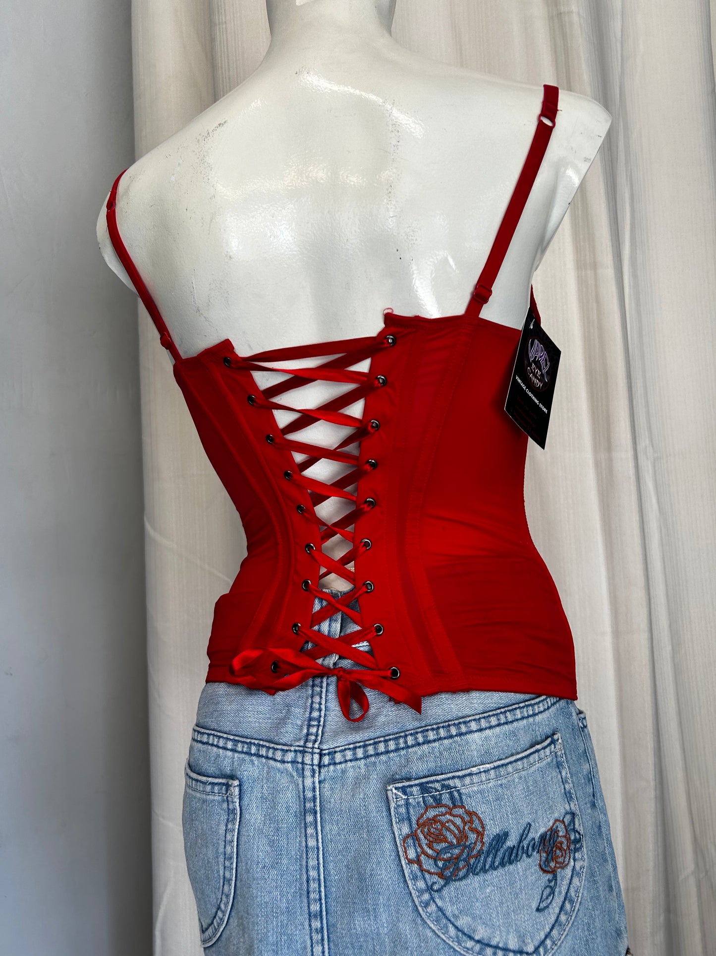 Red corset top