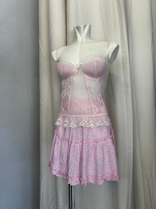 Pink coquette skirt
