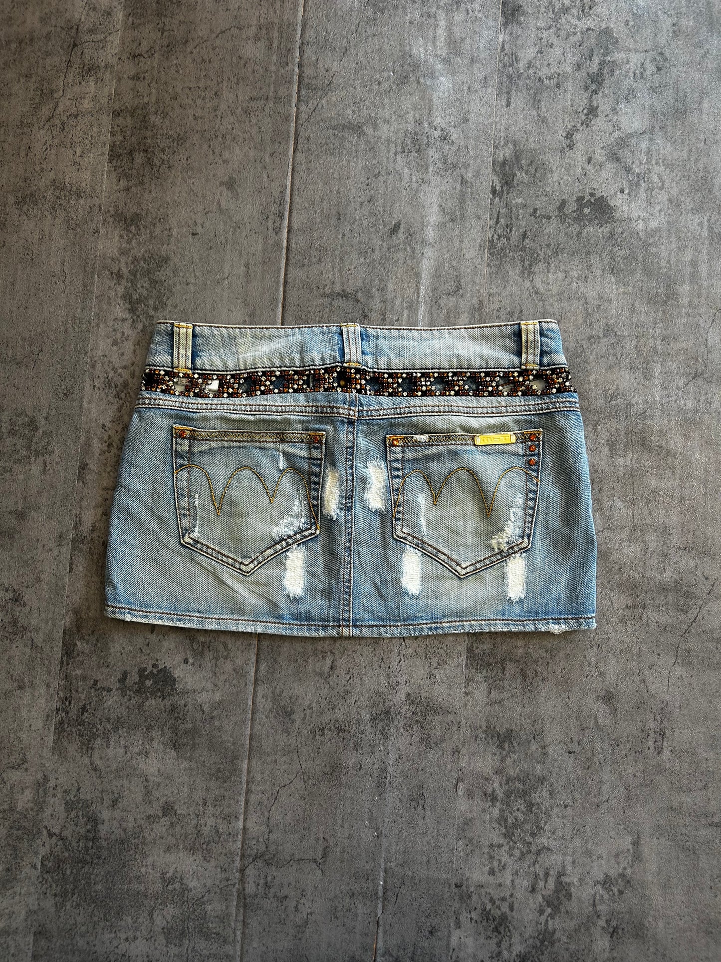 Y2K denim skirt