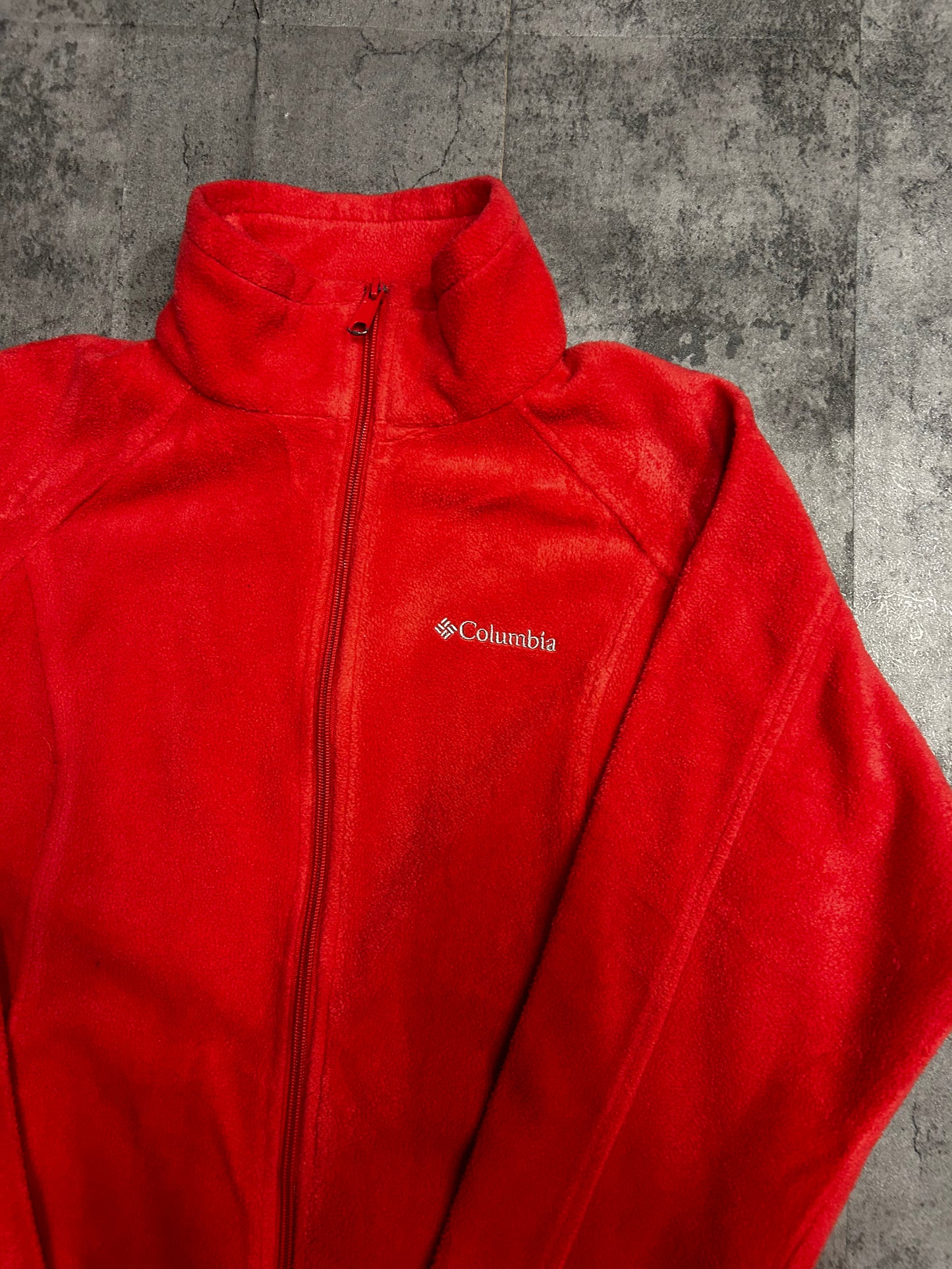 Columbia orange fleece jacket