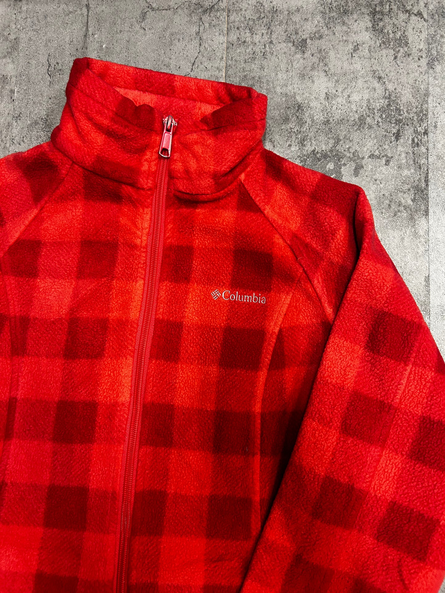 Columbia orange fleece jacket