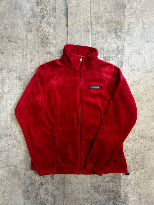 Columbia red fleece jacket